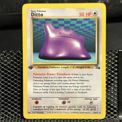 1999 1st Edition Non Holo Pokemon Fossil Ditto NM Or Better 🔥👀 - Image 3