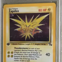 Pokemon 1999 Fossil Zapdos Holo 1st Edition PSA 10 #15 English - Image 4