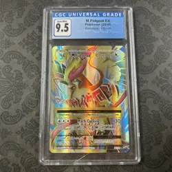 CGC 9.5 MINT + M Pidgeot EX 105/108 XY Evolutions Full Art Ultra Rare Pokemon - Image 1