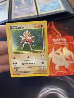 Pokemon WOTC Hitmonchan 7/102 Base Set UNLIMITED Holofoil Rare Lp+ VLP 013 - Image 2