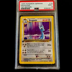 1st Edition German Dragonair 18/102 Dragonir Rare Pokemon Card Base Set PSA 9!!! - Image 1