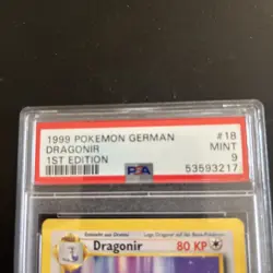 1st Edition German Dragonair 18/102 Dragonir Rare Pokemon Card Base Set PSA 9!!! - Image 3