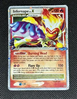 2007 Infernape LV. X Black Star Promo Damaged DP10 Pokemon Creased* 🔥 - Image 1