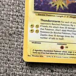 Pokemon TCG Zapdos Fossil 15/62 Holo Unlimited Holo Rare - Image 2