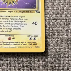 Pokemon TCG Zapdos Fossil 15/62 Holo Unlimited Holo Rare - Image 3