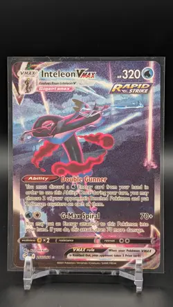 Pokemon TCG Inteleon VMAX Secret Rare 266/264 Fusion Strike Holo 320 HP NM - Image 1