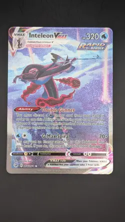 Pokemon TCG Inteleon VMAX Secret Rare 266/264 Fusion Strike Holo 320 HP NM - Image 2
