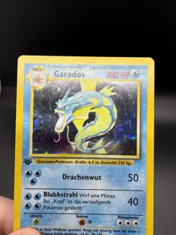 German Pokemon TCG Garados Gyarados 6/102 Base Set 1st Edition Holo Rare LP - Image 3