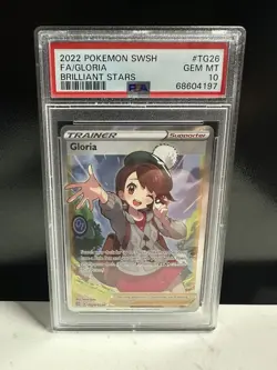 2022 Pokemon SWSH Brilliant Stars #TG26 Full Art Gloria Trainer PSA 10 Gem Mint - Image 1