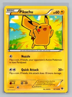 Pikachu 42/146 Common XY Pokemon Near Mint - Image 1