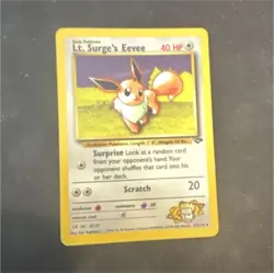 Pokemon Lt. Surge's Eevee Gym Challenge Uncommon Basic Normal 40 HP English Wiz… - Image 1