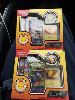 Pokemon Day 2026 Pikachu Promo Boxes Bundle – Sealed w/ Coins & Booster Packs - Image 1