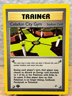 Gym Heroes Celadon City Gym 107/132 Uncommon Pokemon 1st Edition LP - Image 1