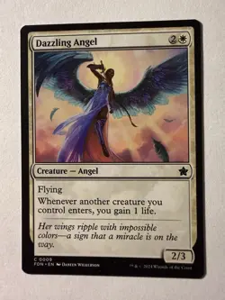 Dazzling Angel #9 (NM) Foundations FDN Magic MTG - Image 1