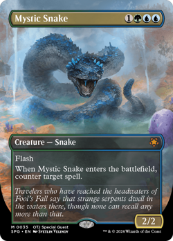Mystic Snake (BORDERLESS) #35 | Near Mint | Special Guests SPG | Magic MTG - Image 1