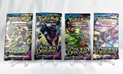 XY Ancient Origins Booster Packs Art Set Factory Sealed Pokemon Cards 4 Packs - Image 1