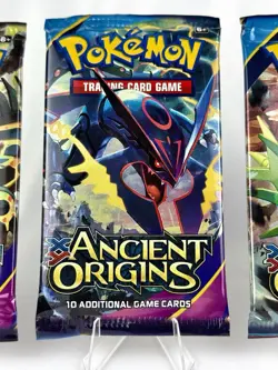 XY Ancient Origins Booster Packs Art Set Factory Sealed Pokemon Cards 4 Packs - Image 3