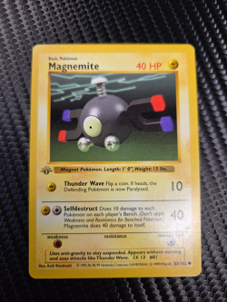 Pokemon Magnemite Base Set Shadowless 53/102 Common 1st Edition - Image 1