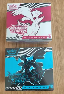 Pokemon TCG Black Bolt and White Flare Elite Trainer Box ETB Bundle (BOTH)📦🚀 - Image 1