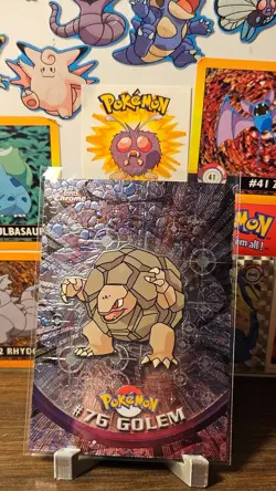 2000 Topps Chrome Pokemon 76 Golem Foil- lp - Image 1
