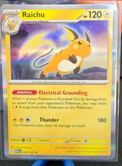 Raichu 026/165 Cosmos Holo 151 Sam's Club Exclusive Promo Pokemon TCG - Image 1