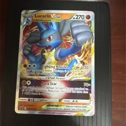 Pokemon Lucario VSTAR SWSH214 Promo Holo 270 HP Fighting Knuckle Aura Star - Image 1