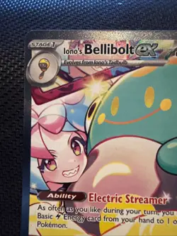 Pokemon Iono's Bellibolt EX 183/159 Sv09 Journey Together Holo Spec Illustration - Image 2