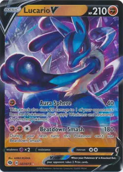 Lucario V - 027/073 Ultra Rare Champion’s Path NM Pokemon TCG - Image 1