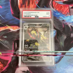 2025 POKEMON BLK EN-BLACK BOLT ILLUSTRATION RARE #147 HAXORUS PSA 9 - Image 1