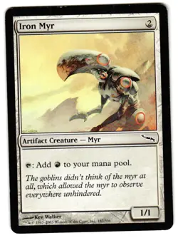 Magic_the_gathering Mirrodin Iron Myr #187 2003,MTG,LP Common - Image 1