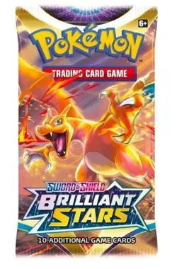 NEW & SEALED Pokemon sword & shield Brilliant Stars CHARIZARD ART Booster Pack - Image 1