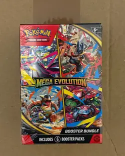 Pokemon TCG Mega Evolution Booster Bundle (6 Packs) - New & Sealed Pokemon - Image 1