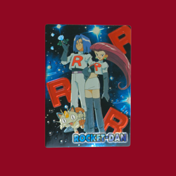 TEAM ROCKET (ROCKET-DAN) JAPANESE MEIJI EMBOSSED PROMO FOIL POKEMON--PITTING - Image 1