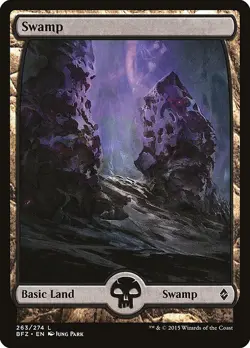 Lot of 20x Swamps #263 - BFZ Battle for Zendikar - MTG Magic NM FULL ART Land - Image 1