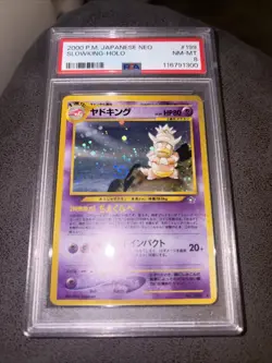 Pokemon Neo Genesis Slowking No.199 Japanese Edition PSA 8 With Swirl - Image 1