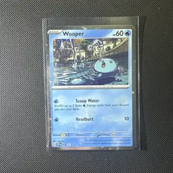 Double SWIRL 🌀 Wooper #155 Cosmos Holo Black Star Promo Pokemon Scarlet/Violet - Image 1