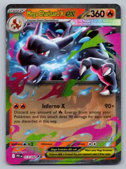 Pokemon TCG ME02: Phantasmal Flames Mega Charizard X ex 013/094 - Image 1