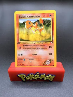 Blaine's Charmander ⭐ 61/132 Gym Heroes 2000 Pokemon 1st Edition NM - Image 1