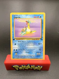 Lapras First Edition NON HOLO Rare Fossil Set Pokemon 25/62 1st Edition MP/VG - Image 1