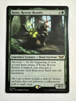 MTG - KONA, RESCUE BEASTIE #299 - Duskmourn (R) - Image 1