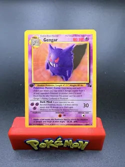 Gengar 20/62 Regular Rare MP - Fossil 1st Edition - Pokemon TCG 1999 Vintage - Image 1