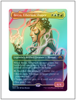 1x Breya, Etherium Shaper, Foil, Borderless Art, Magic MTG NM - Image 1
