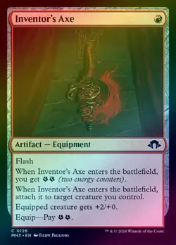 MTG, Inventor's Axe NM FOIL Modern Horizons 3 - Image 1