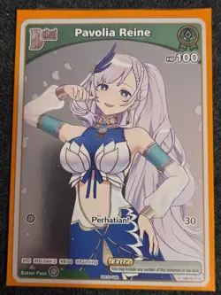 Hololive Official Card Game English Pavolia Reine hBP02-018 (P) FOIL PROMO - Image 1