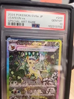 PSA 10 Leafeon ex SAR 200/187 sv8a Terastal Festival Japanese 2024 Pokemon Card - Image 2