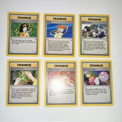 Pokemon TCG Gym Challenge Trainer Card Lot - Erika, Misty, Sabrina (6 Cards) - Image 1