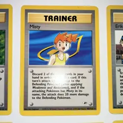 Pokemon TCG Gym Challenge Trainer Card Lot - Erika, Misty, Sabrina (6 Cards) - Image 3