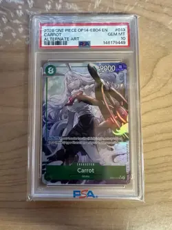Carrot EB04-013 SR Alt Art The Azure Sea’s Seven One Piece Card Game Psa 10 - Image 1