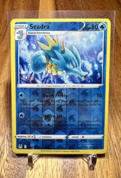 Seadra 036/196 Reverse Holo Lost Origin Pokemon Card NM - Image 1