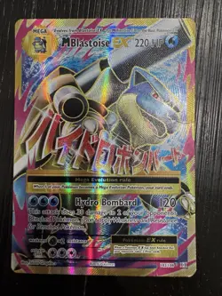 Pokemon TCG Mega M Blastoise EX Evolutions Full Art Ultra Rare Holo Card 102/108 - Image 1